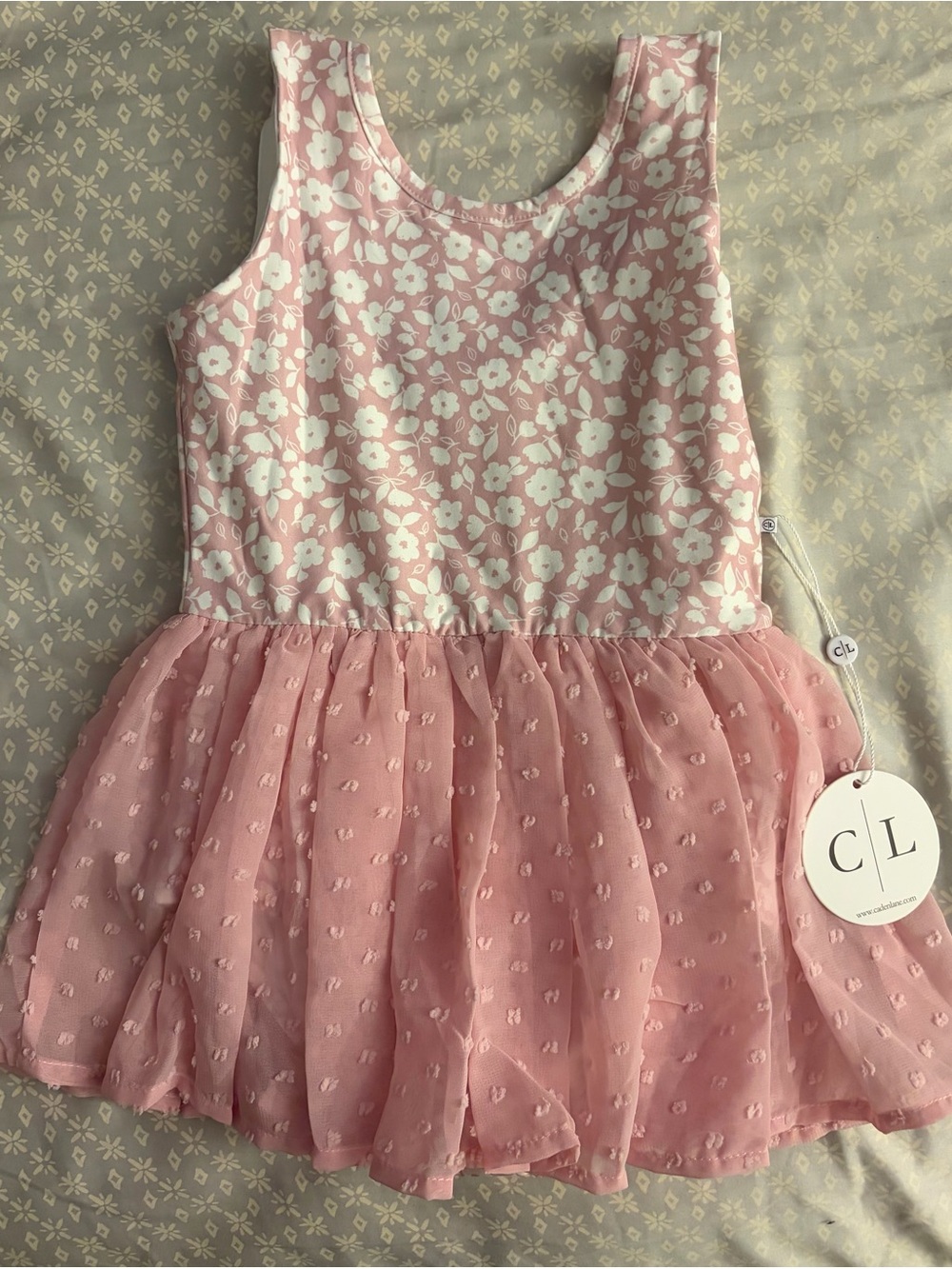 Caden Lane Tiny Blooms Swiss Dot Leotard